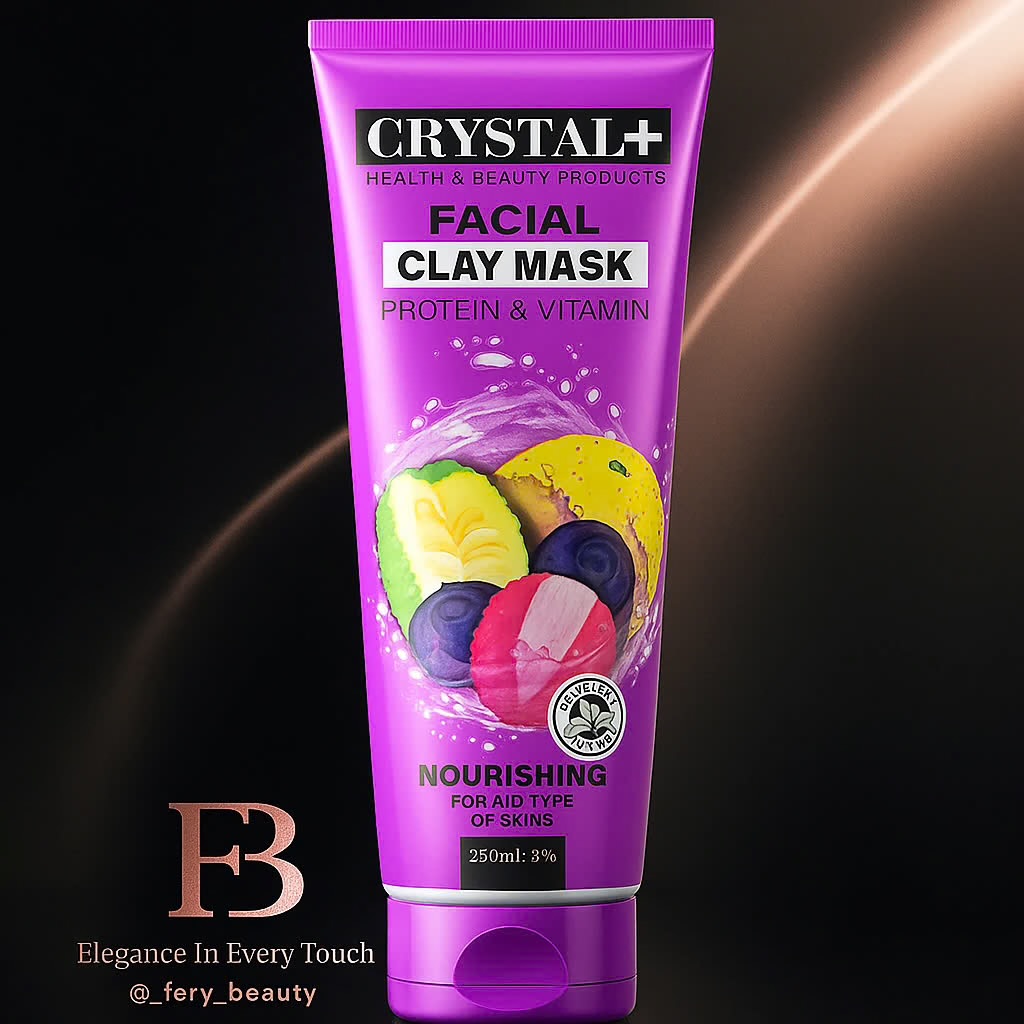 ماسک صورت حاوی خاک رس پروتین و ویتامین کریستال