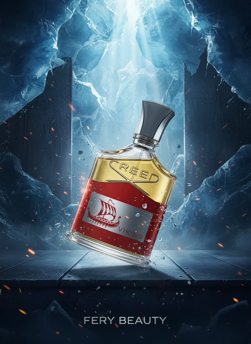 ادوپرفیوم مردانه نایس پاپت Nice مدل کرید وایکینگ-قرمز Creed Viking حجم 100 میلی لیتر طرح مارک