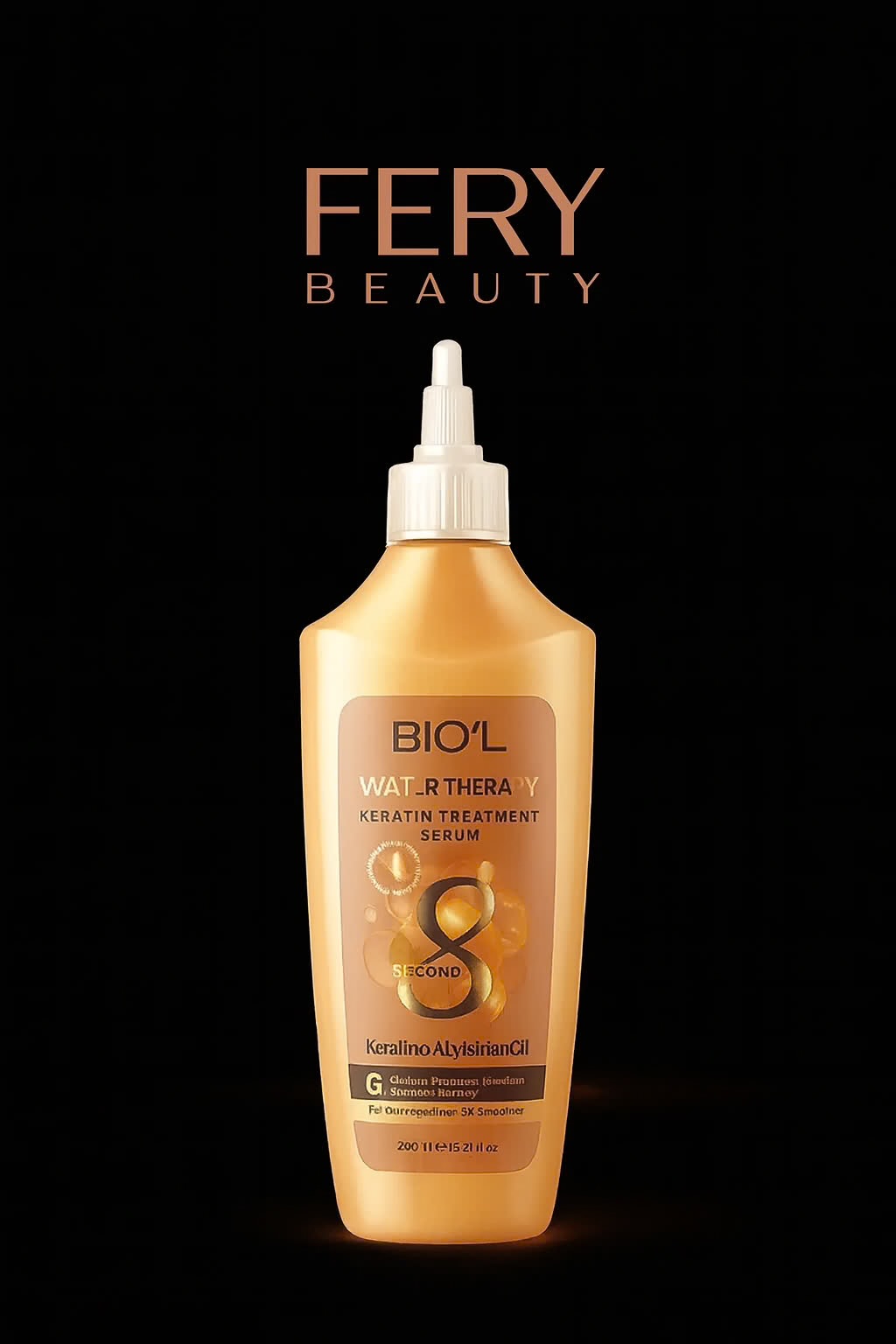 سرم مو کراتین تراپی ۸ ثانیه ای ۲۰۰ میل بیول ( تقویت کننده و‌ صاف کننده مو) قهوه‌ای